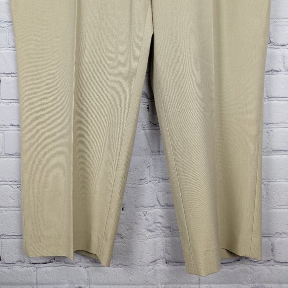 Talbots Dress Pants Womens Size 18 Beige Polyester Blend Stretch Straight Leg - Picture 6 of 10